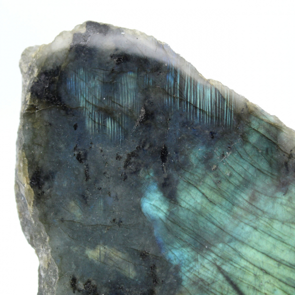 Roche une face polie en labradorite