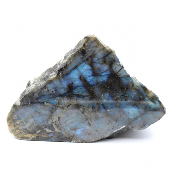 Labradorite blanche une face polie naturelle de collection