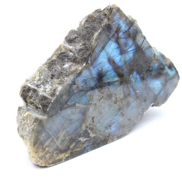 Labradorite blanche une face polie naturelle de collection