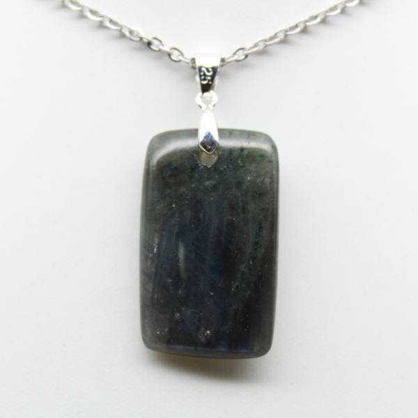 Pendentif rectangle en labradorite