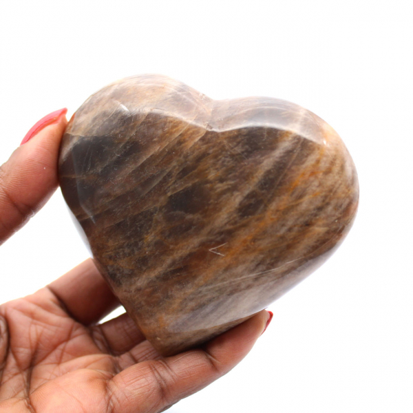 Coeur en pierre de microcline de Madagascar