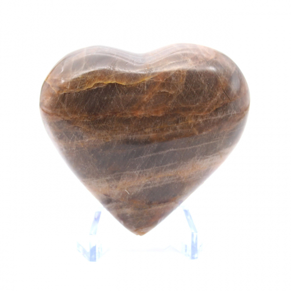 Coeur en pierre de lune microcline