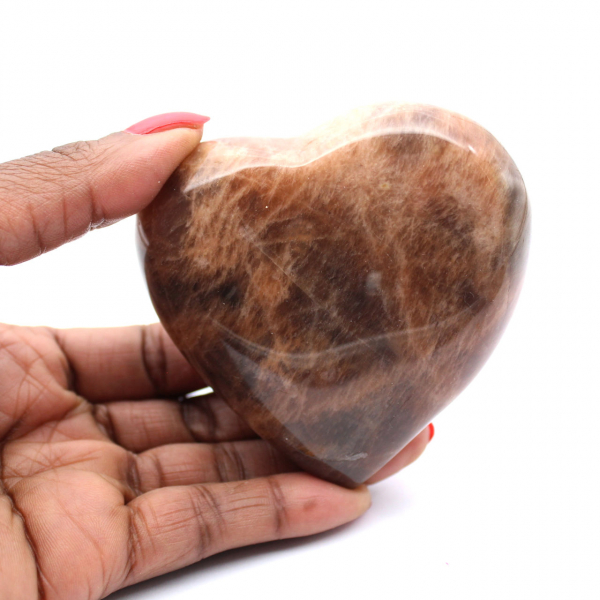 Coeur en pierre de microcline de Madagascar