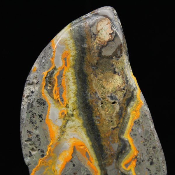 Jaspe Bumblebee Poli, Spécimen Rare Indonésie