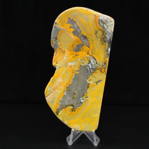 Grande Pièce Jaspe Bumblebee Ornement Poli