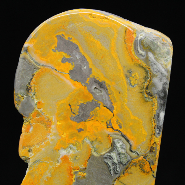 Grande Pièce Jaspe Bumblebee Ornement Poli