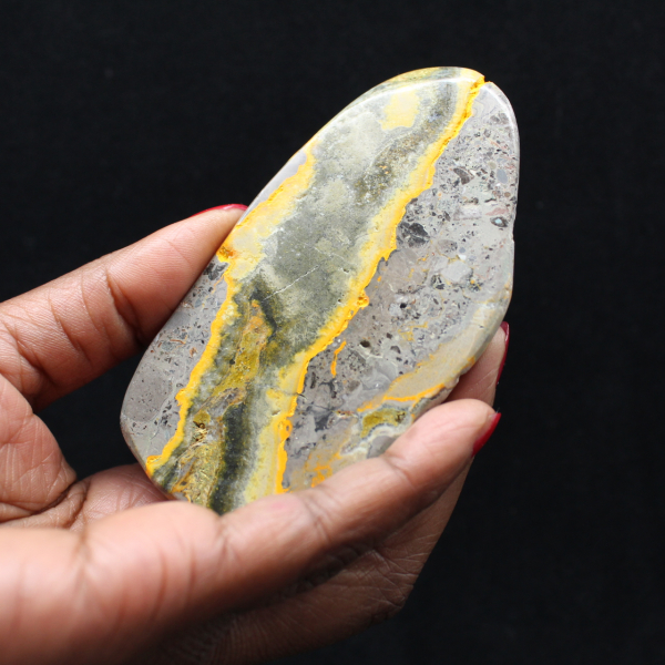 Pierre Lisse Jaspe Bumblebee Ornement Naturel