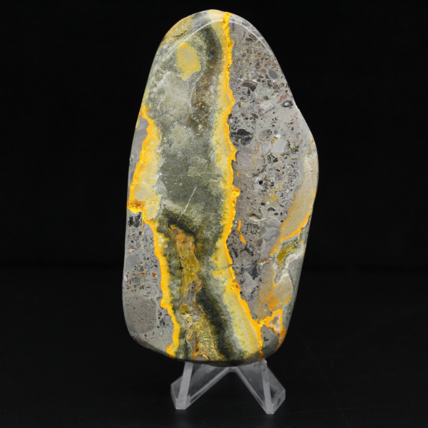 Pierre Lisse Jaspe Bumblebee Ornement Naturel