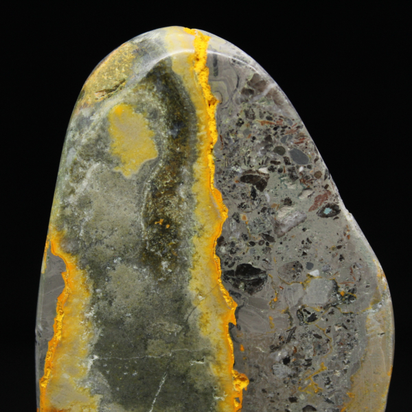 Pierre Lisse Jaspe Bumblebee Ornement Naturel