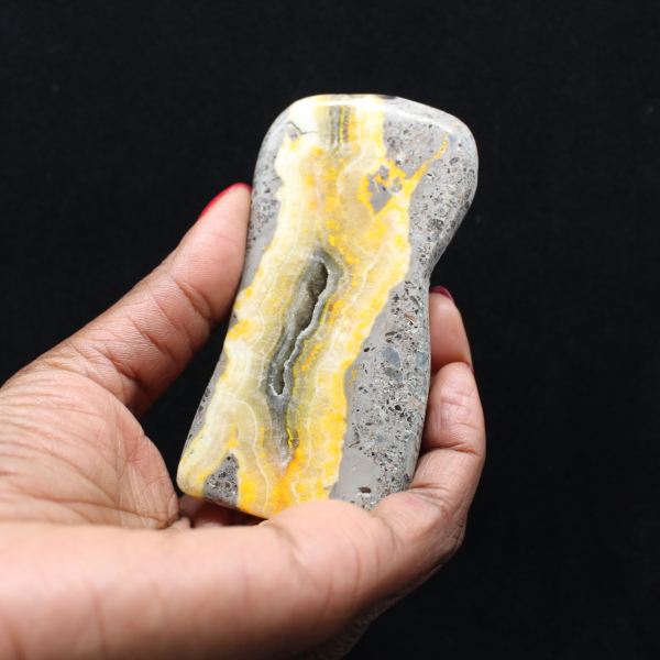 Lisse Jaspe Bumblebee Pierre Volcanique