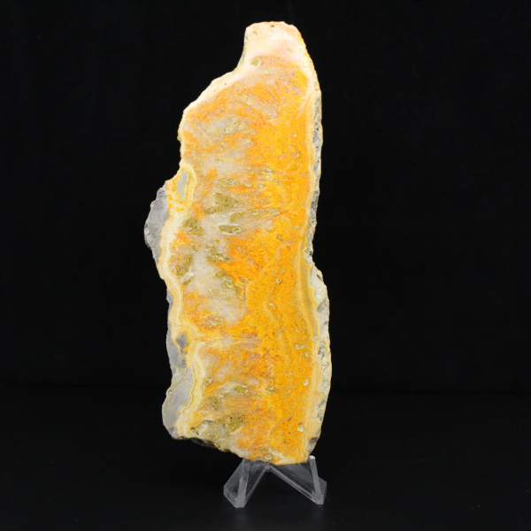 Tranche polie de Jaspe Bumblebee indonésien