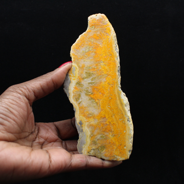 Tranche polie de Jaspe Bumblebee indonésien