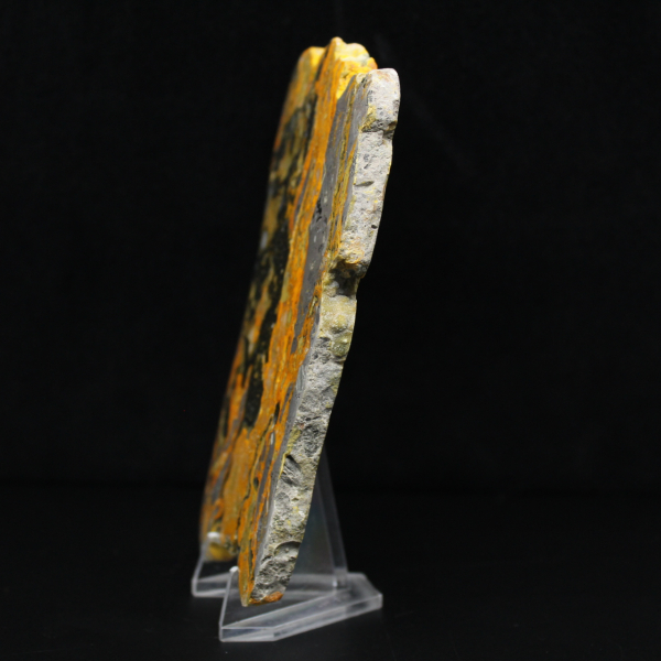 Tranche allongée de Jaspe Bumblebee poli