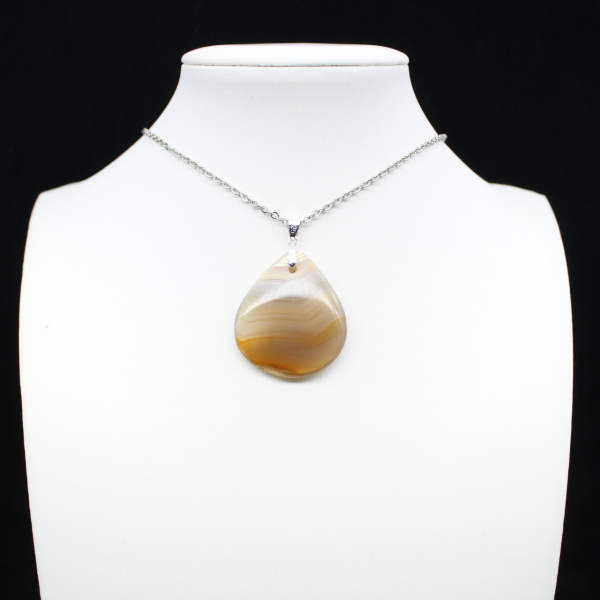 Pendentif en agate rubanée