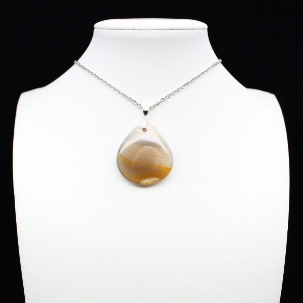 Pendentif en agate rubanée