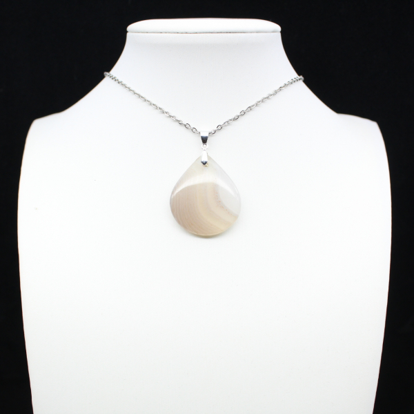 Pendentif en agate rubanée
