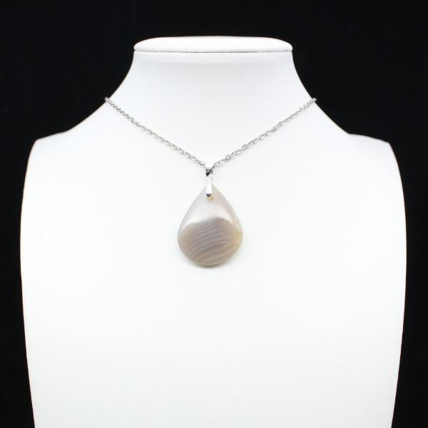 Pendentif en agate rubanée