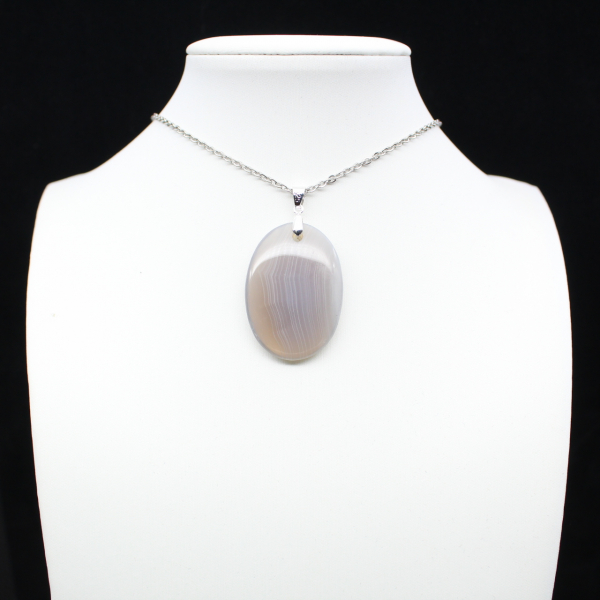 Pendentif en agate rubanée