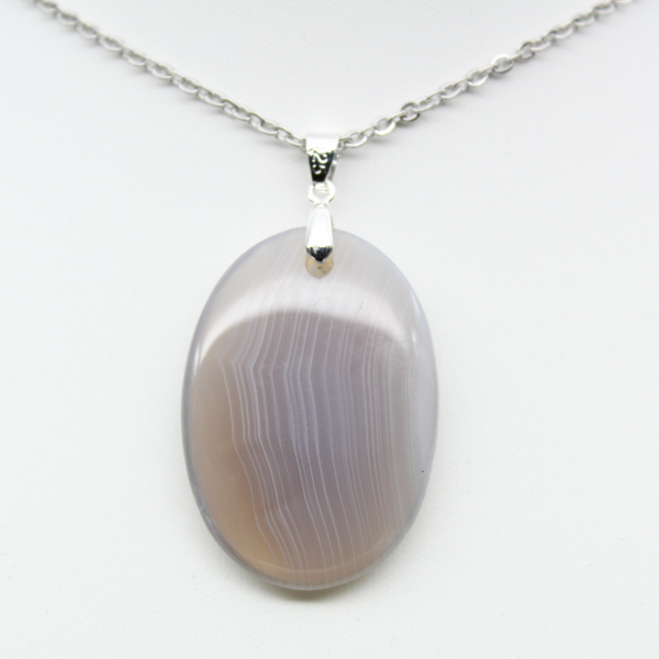 Pendentif en agate rubanée