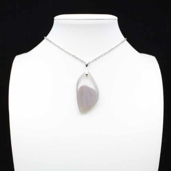 Pendentif en agate rubanée