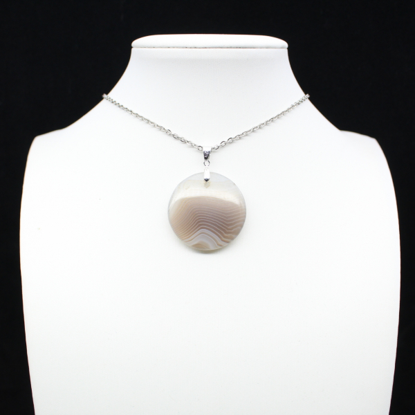 Pendentif en agate rubanée