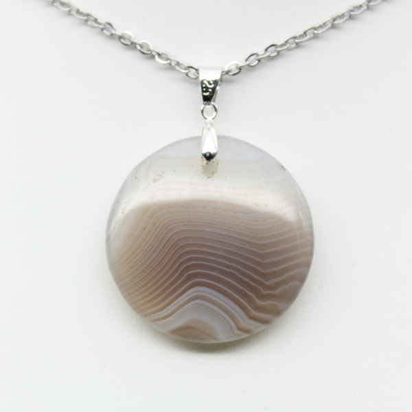 Pendentif en agate rubanée