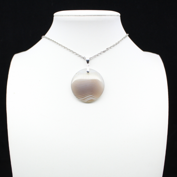 Pendentif en agate rubanée