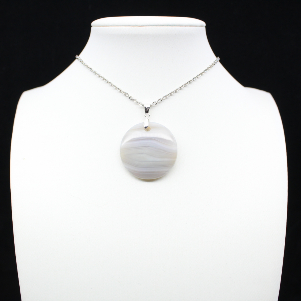 Pendentif en agate rubanée