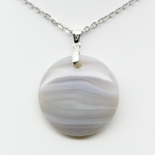 Pendentif en agate rubanée