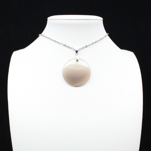 Pendentif en agate rubanée