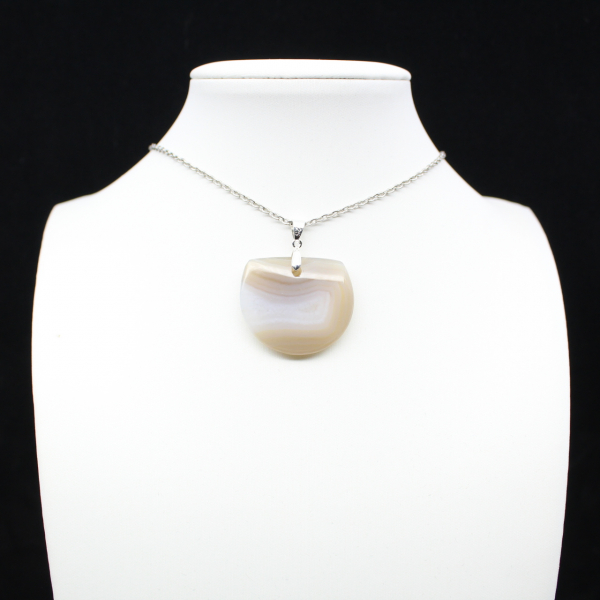 Pendentif en agate rubanée
