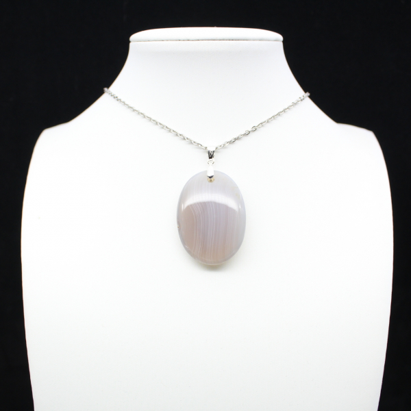 Pendentif en agate rubanée
