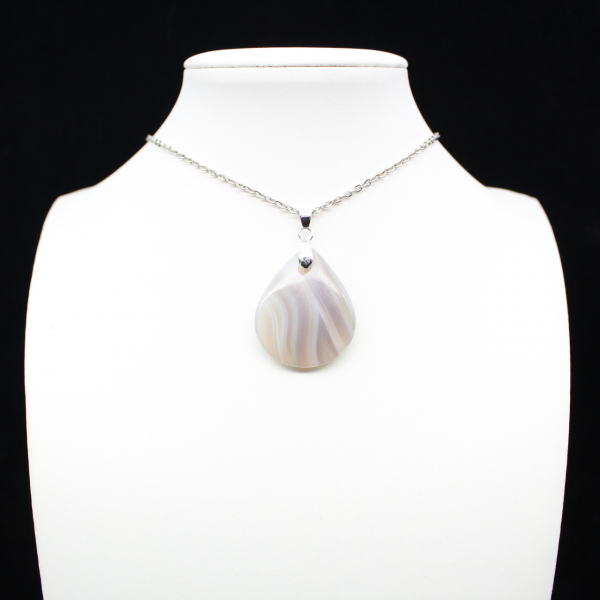 Pendentif en agate rubanée