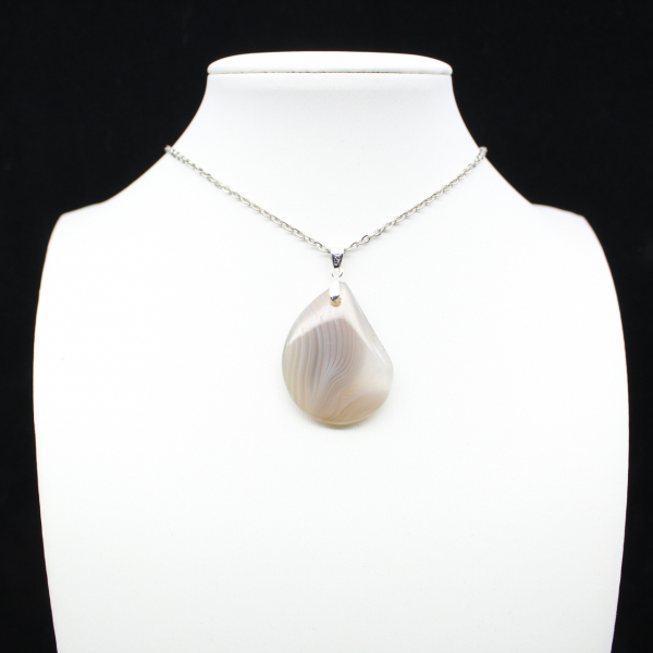 Pendentif en agate rubanée