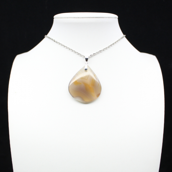 Pendentif en agate rubanée