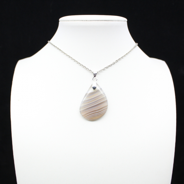 Pendentif en agate rubanée