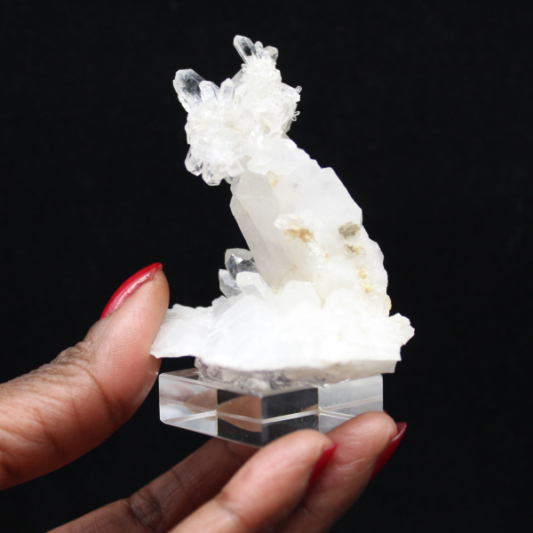 Cristal de quartz faden sur socle