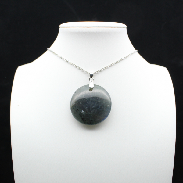 Pendentif rond en labradorite