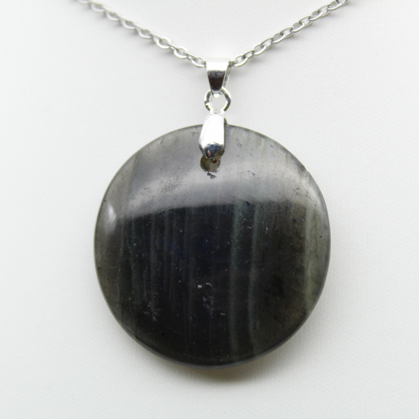 Pendentif rond en labradorite