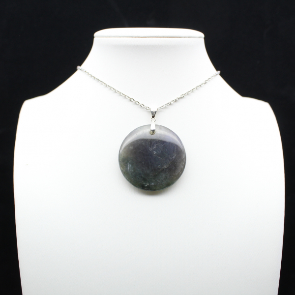 Pendentif rond en labradorite
