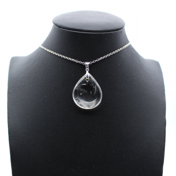 Pendentif en quartz polie
