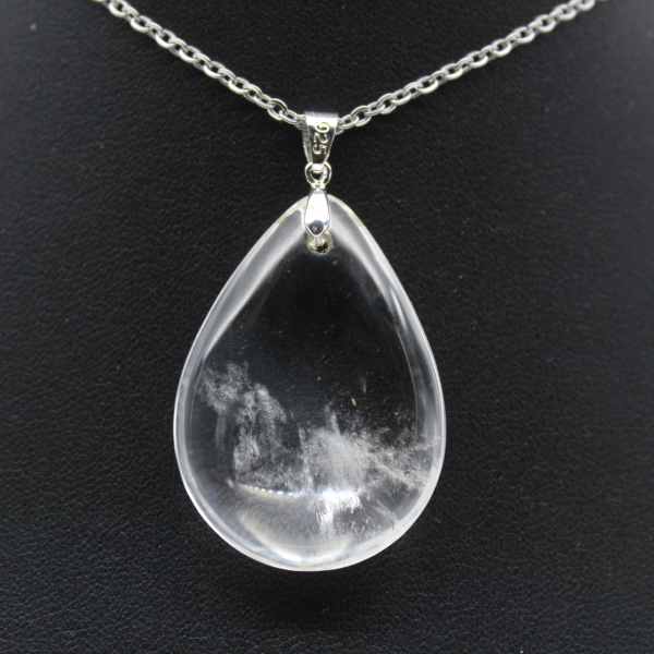 Pendentif en quartz cristal naturel