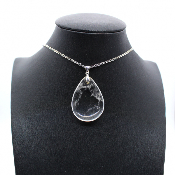 Pendentif en quartz polie