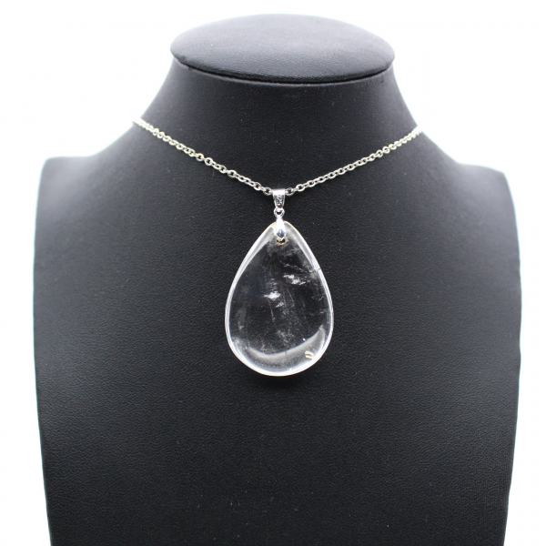 Pendentif en pierre de cristal de roche