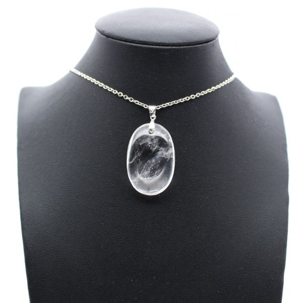Pendentif en quartz polie