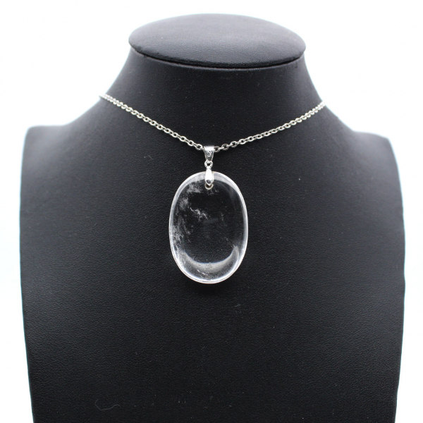 Pendentif en pierre de cristal de roche