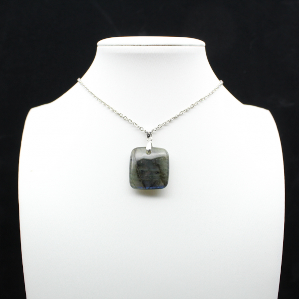 Pendentif carré labradorite