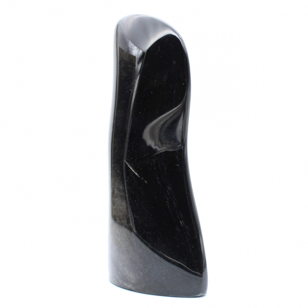 Pierre obsidienne dorée polie