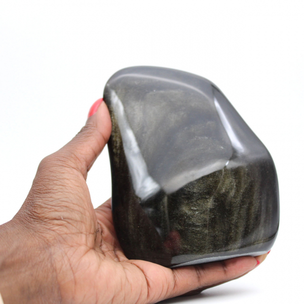 Bloc obsidienne dorée