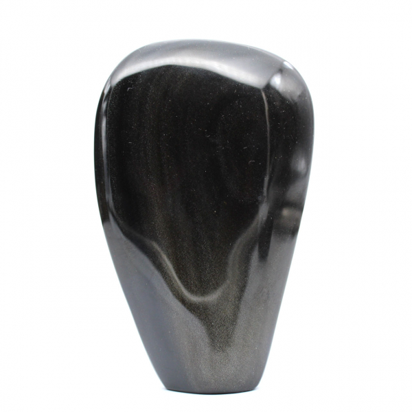 Forme libre pierre obsidienne dorée